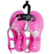 Wholesale - BEBE FUCHSIA TODDLER GIRLS PCU SANDAL W/RHINESTONE DETAIL, UPC: 194587567398